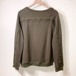 Lumiere Olive Army Green Sweatshirt